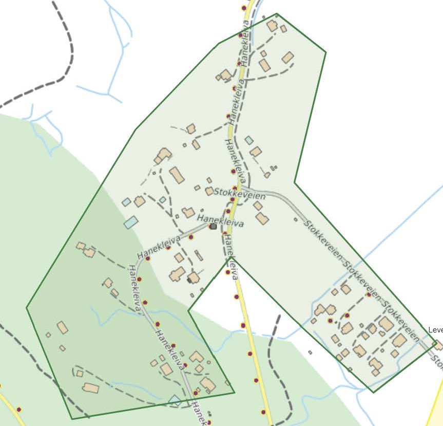 Kartutsnitt planlagt utbyggingsområde